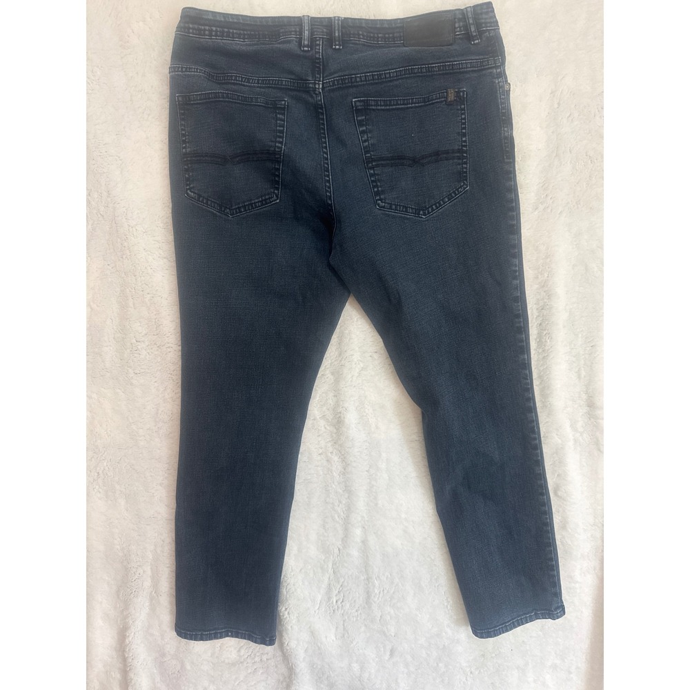 Buffalo David Bitton Mens Jeans 38x32 Straight Stretch Dark Denim Pants - Picture 5 of 6